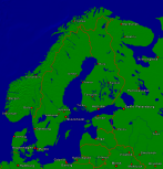 Skandinavien Städte + Grenzen 3058x3200